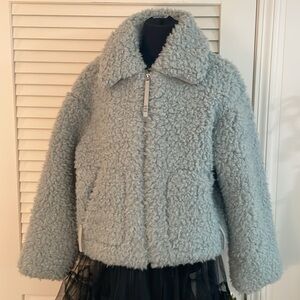 Ugg Maeve Sherpa Light Blueish Never Worn  Size L Jacket